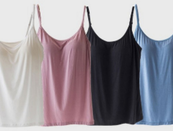 캡내장 베이직나시 면소재 이너웨어 데일리 학생용 여성