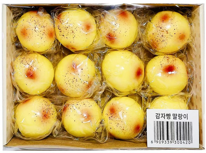 감자빵말랑이 스퀴시 주물럭 스트레스볼 말랑볼 슬라임, 12개, 혼합