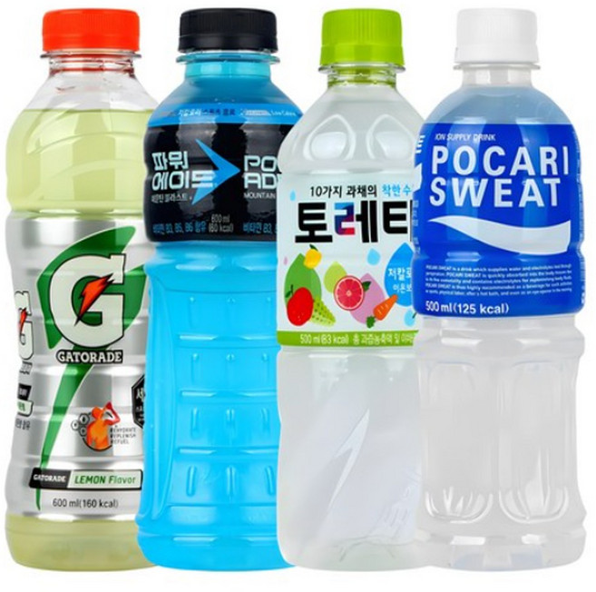 토레타500ml &게토레이600ml &파워에이드600ml &포카리스웨트500ml x각5개(총20개)///, 500ml, 1세트