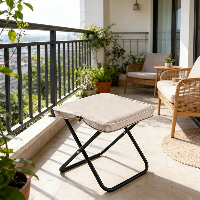 JEWAY 펜백형 휴대용 접의자 캠핑 낚시 고속철 피크닉용 의자, 1개, 카키색