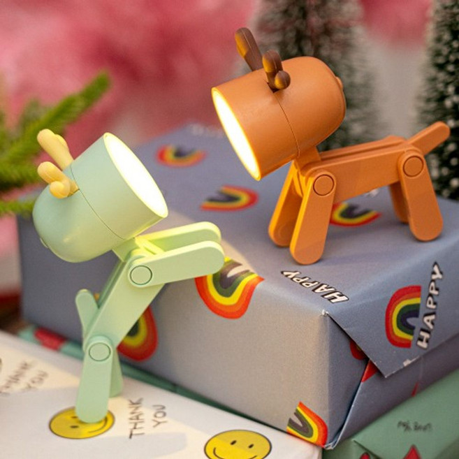 미니 동물 크리스마스 무드등, 연두색 루돌프