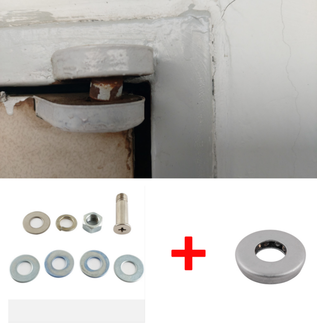 [ 현관문 수리 세트+베아링 ] 현관문 고장 경첩 힌지 핀 교체 문 처짐 끌림 배송비 포함, 1개