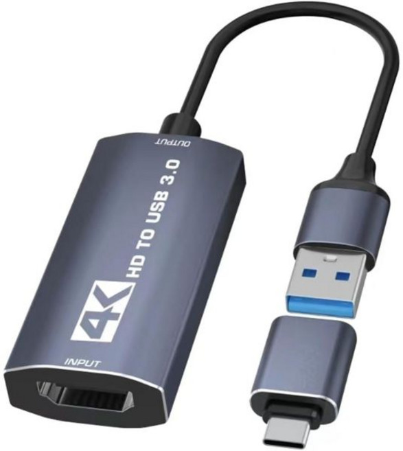 4K 오디오 비디오 캡처 카드 HDMI에서 USB C 3.0 게임 녹화용 풀 HD 60fps 1080P 라이브 스트리밍 방송…