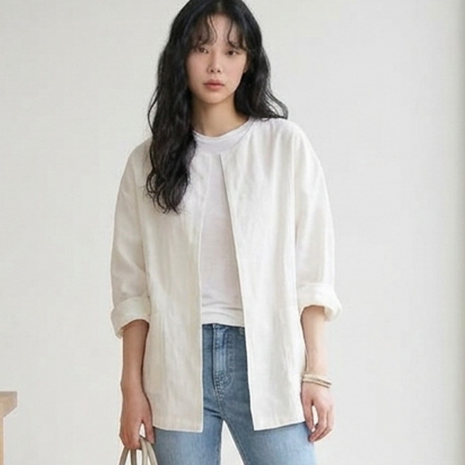 드마엘 여성 리제 노카라 린넨 자켓(2color)+델로나