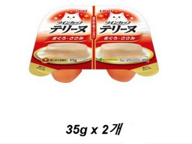 이나바 챠오 트윈컵 테린 참치&닭가슴살 IMC-221, 35g