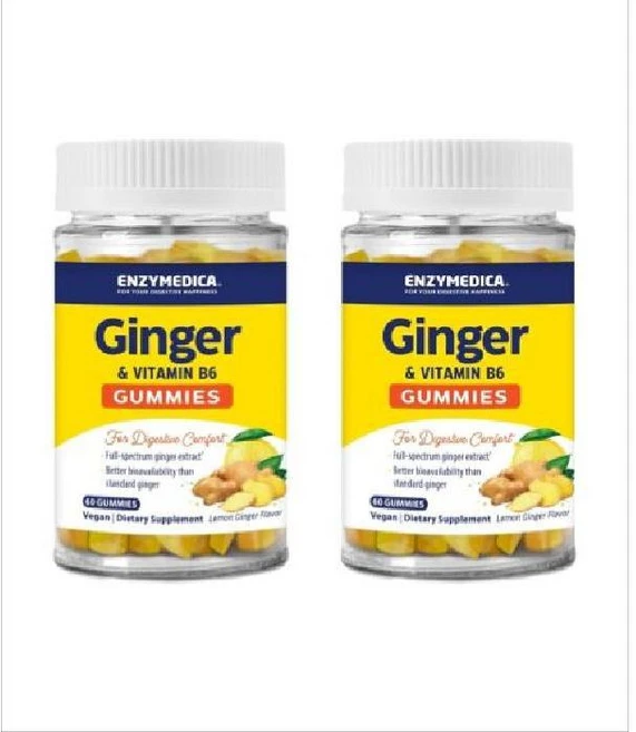 엔자이미디카 Enzymedica 생강 비타민 생강젤리 B6 60개입 2개, 60정 - 쿠팡