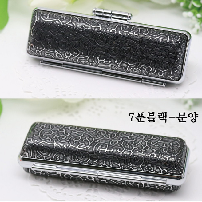 예쁜 고급 도장케이스, 7푼 블랙-문양