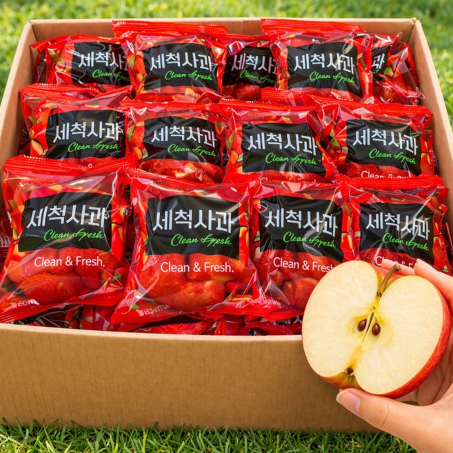 [12차완판특가]고당도선별 껍질째 먹는 세척사과 꿀사과, 1박스, 5kg (한입)