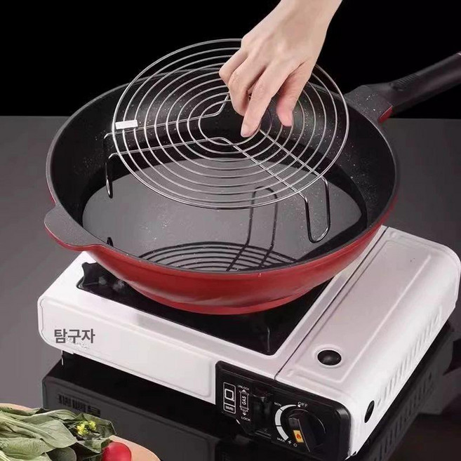 스탠 찜판 삼발이 밥솥 찜통 압력 찜채반 채반 찜받침대 두꺼운 16cm 높이 7cm, 두꺼운 18cm 높이 7cm