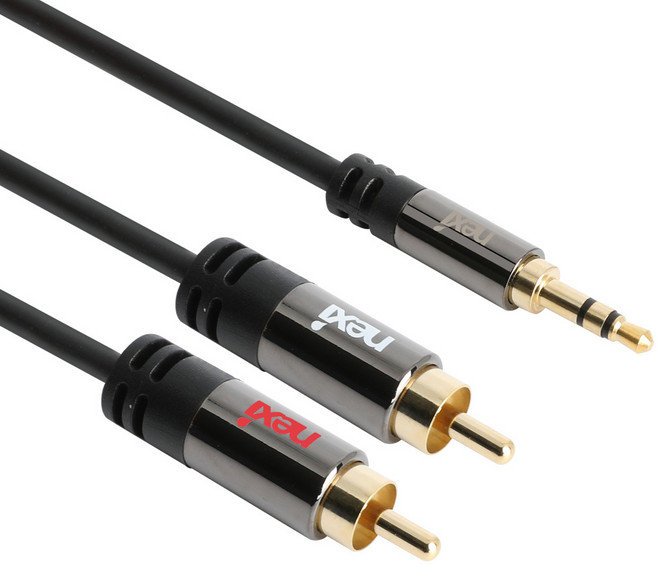 넥시 3.5mm 스테레오 2RCA 케이블 3M NX946, NX-1S2R-030