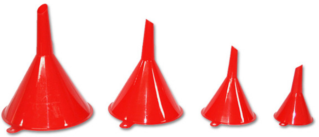 다용도 플라스틱 깔때기 깔대기 4종세트 오일 액체 가루 소분, 1개