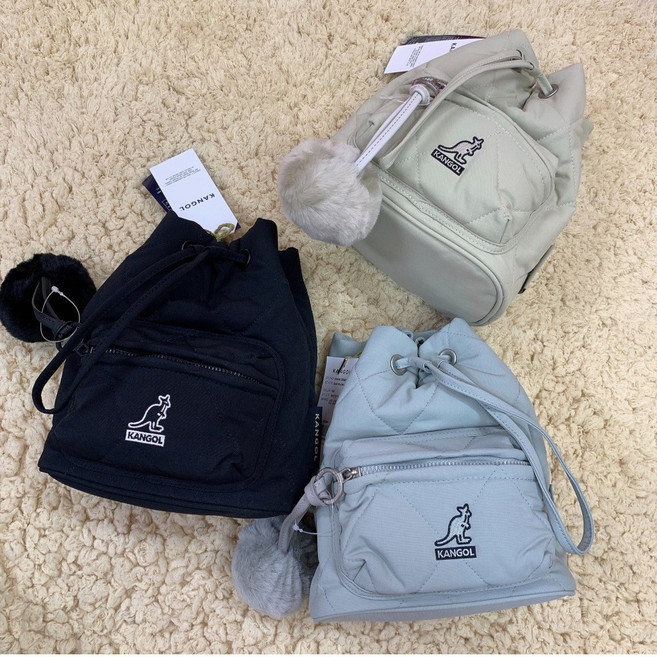 캉골 퀼트 버킷백 크로스백 어코백 슬링 메신저백 KANGOL 가방