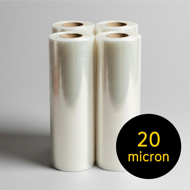 라이프존 스트레치필름 공업용랩 파레트랩 포장랩 1박스(4롤), 1개, 투명/20mic*500mm*350m