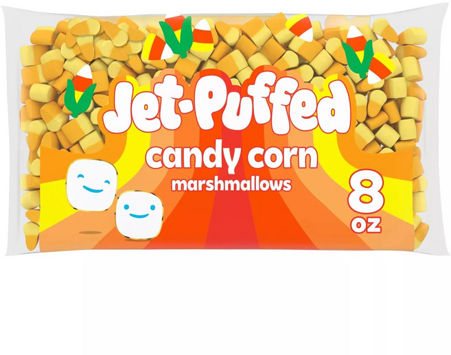 JetPuffed 마시멜로우 마시멜로 제트 퍼프 호박 향 마시멜로 모양 8온스 봉지, 1개