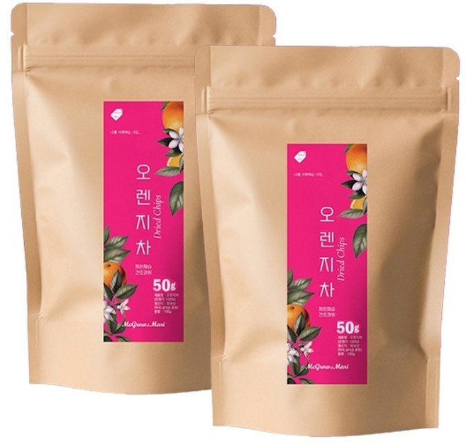 맥그로우앤마리 건조 과일 칩 오렌지 50g 2개세트, 2개