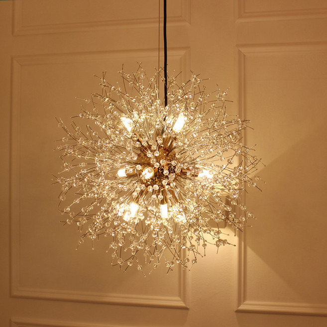 포유 LED 비즈 원형 엘사 크리스 9등 눈꽃 식탁등 주방등 인테리어등, 엘사크리스 9등 원형 조명, 등기구만