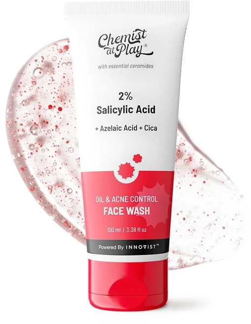Chemist At Play 2% Salicylic Acid Face Wash for Oily & Acne-Prone Skin (Pack Of 2), 2개, 100ml - 쿠팡