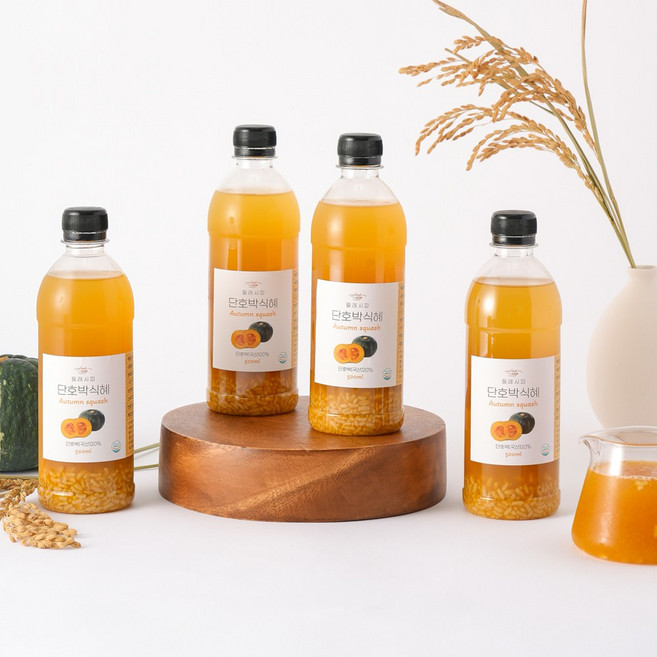 전통방식 그대로 만드는 프리미엄 수제 식혜 4종 단호박식혜, 4개, 500ml