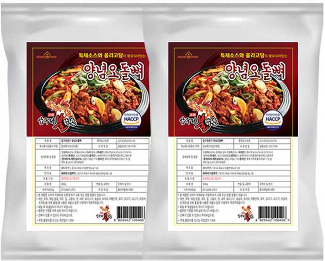 압구정본가 양념오돌뼈, 300g, 2개