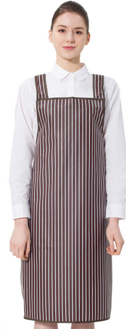 매쉬 줄무늬 H형 방수 앞치마 (중), 밤색(PO-3031), 1개