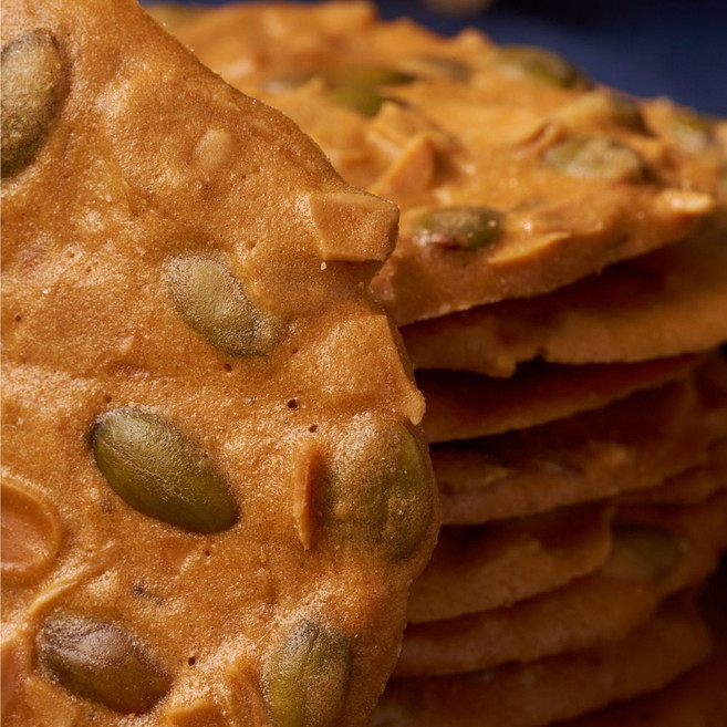 周周生活 杏仁南瓜瓦片 香酥薄脆雙堅果手工餅乾 下午茶點心/伴手禮, 1包200g