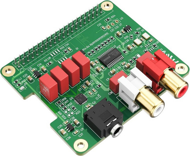 라즈베리 파이 5용 이노메이커 하이파이 DAC HAT PCM5122 384kHz32bit 오디오 카드 확장 보드 듀얼 오실레이터 & DOP RCA3.5mm 출력 112dB SNR