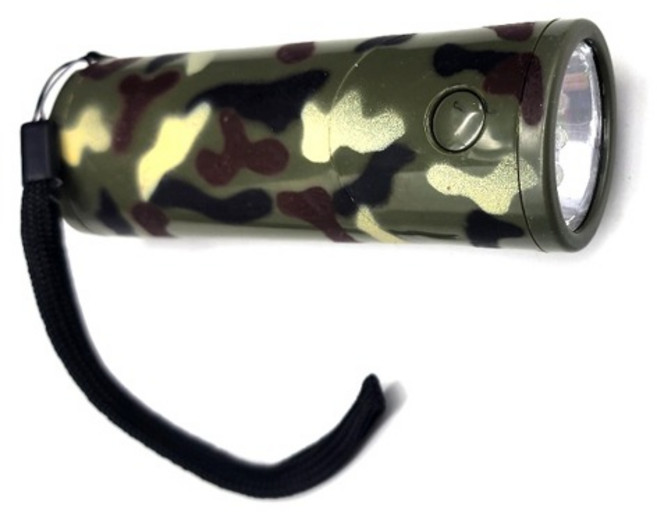 손전등 랜턴 훈련용 군용 미니 LED 6구 디지털 후레쉬