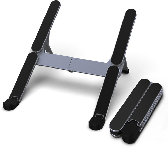 디큐브 플렉시젠 139g 초경량 17인치 노트북 거치대, 블랙, 1개