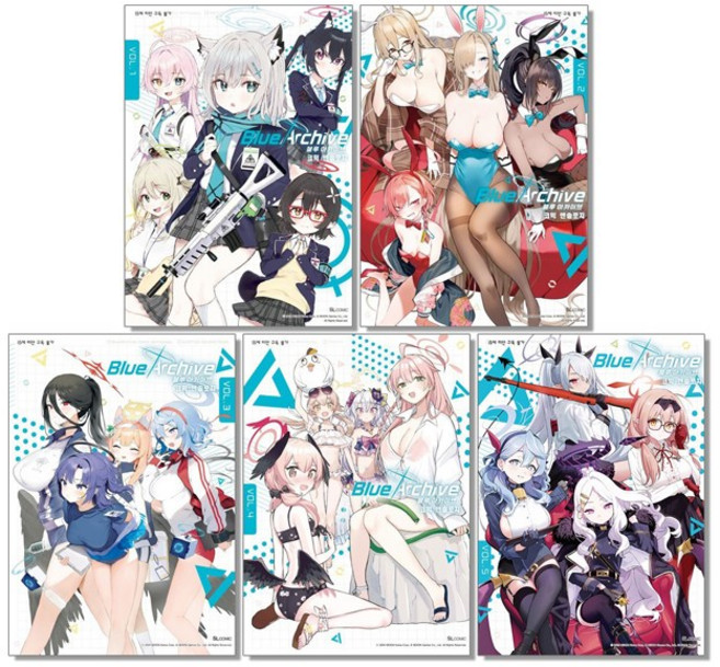 블루 아카이브 코믹 앤솔로지 1 2 3 4 5 권 만화책, 1개