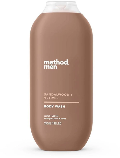 Method 남성용 바디 워시 샌들우드 베티버 파라벤 프탈레이트 프리 532.3ml(18온스) (1팩) - 쿠팡