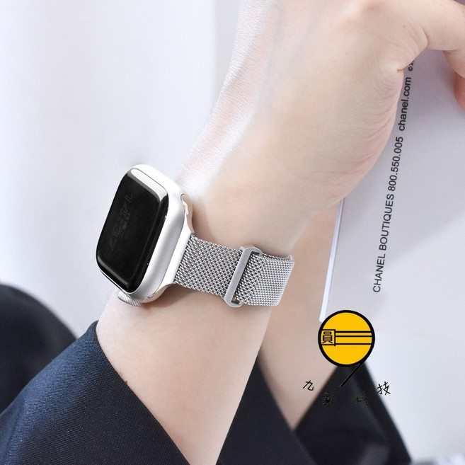 Apple Watch 錶帶 磁吸金屬錶帶 超細款 適用 Apple Watch 11 10 9 8 7 SE, 復古金, 1個