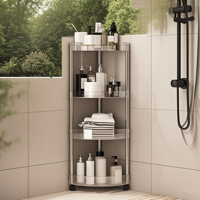 XFD 다용도 욕실선반 코너형, 사층, 1개