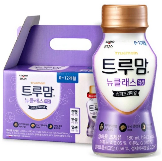 일동후디스 트루맘 뉴클래스 액상분유 1단계 180ml, 6개 - 쿠팡