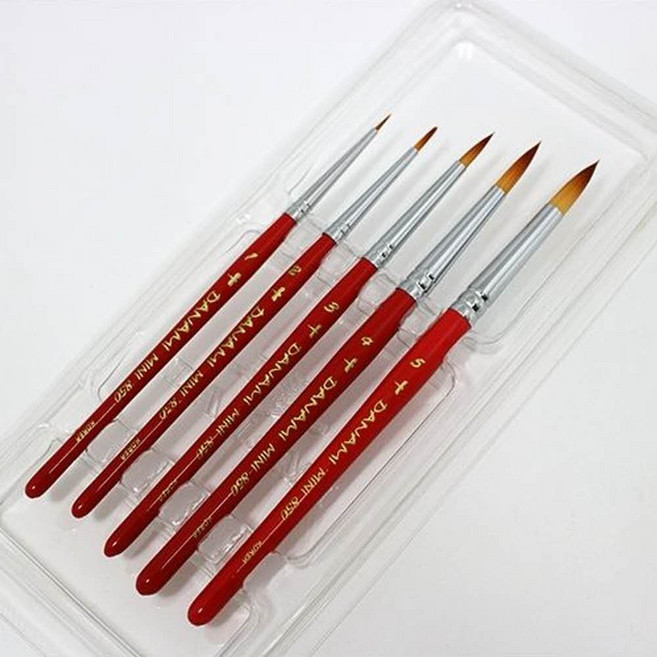 세필붓 5종 세트 페이스페인팅 붓 전문가붓 미술붓