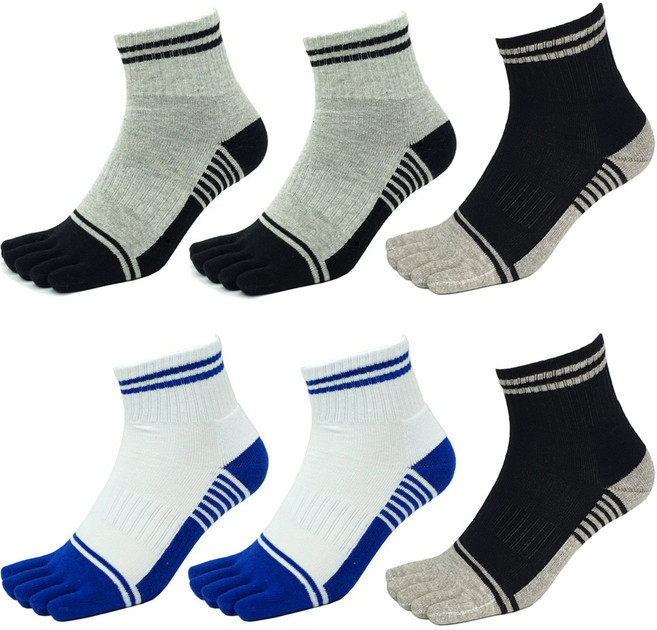 남자 리스멘타 스포츠 발가락양말 6켤레 이중바닥