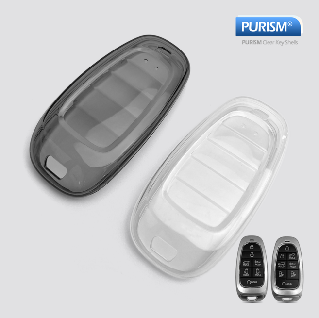 카슬라 퓨어리즘 투명 스마트키 키케이스 키홀더 [현대호환], HD_05, 클리어 블랙