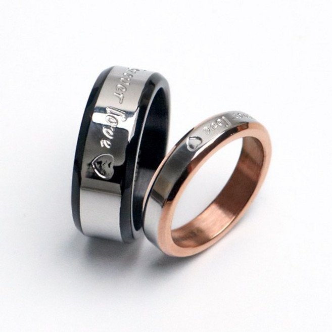 Forever 남자 여자 커플링 커플반지 써지컬스틸 반지 R0303