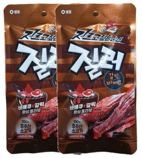 질러 갈릭바베큐 육포 30g 2개, 5세트