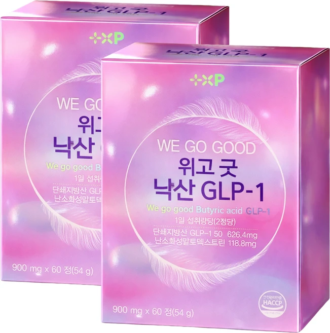 WE GO GOOD 위고 굿 낙산 GLP-1 퍼펙트 다이어트 하루 2알 먹는 복부 지방 비만 보조제, 2개, 60정 - 쿠팡