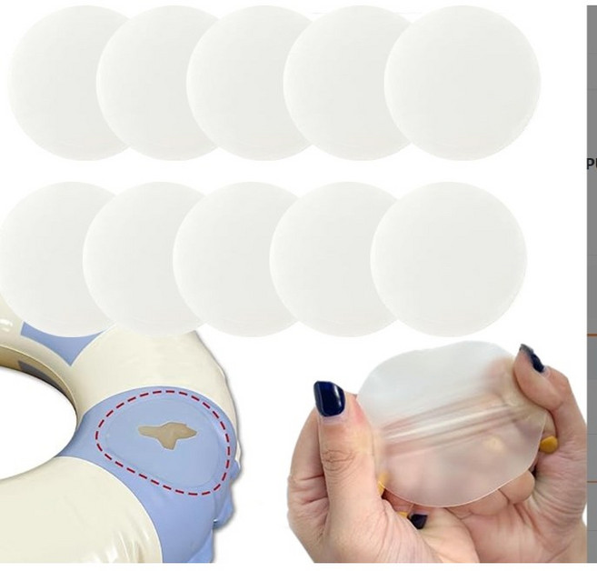 튜브 보수패치 에어보트 펑크 구멍 물놀이 풀장 보트 원협접착 패치형 빵구때우기 스티커 우산 새는 곳 수리 테이프, 5개