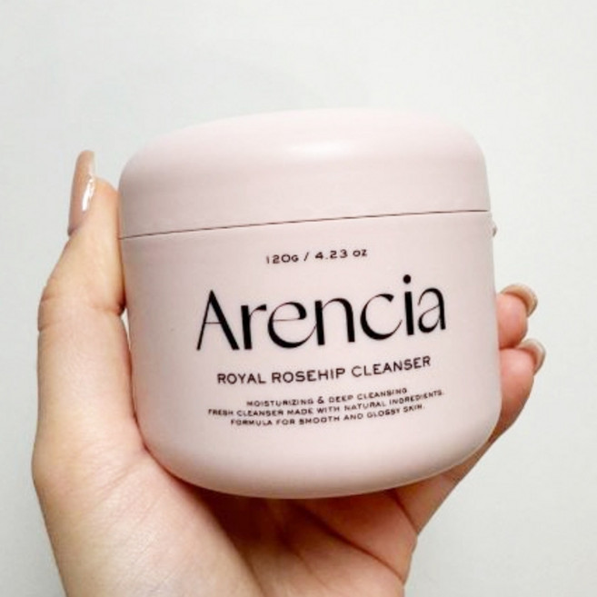Arencia 綠意清新年糕潔面乳 皇家玫瑰果年糕潔面乳, 1個, 皇家玫瑰果年糕潔面乳(粉色)120g-現