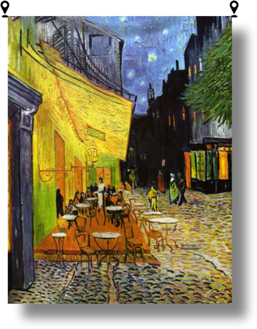 해룸 대형 패브릭 포스터 두꺼비집 가리개 페브릭 태피스트리 가림천 아트 행잉 초대형, 44.고흐-카페테라스
