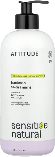 애티튜드 센서티브 내추럴 핸드솝 스위트 자스민 향 473ml (16 fl oz) ATT-60414, 1 - 쿠팡