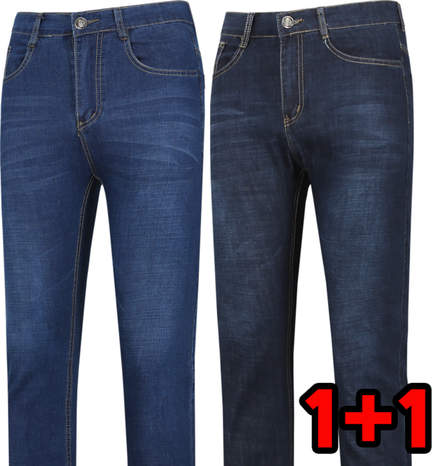 늑대와여우 [1+1] 여름작업복 남자 청작업복 기능성 스판청바지 등산복