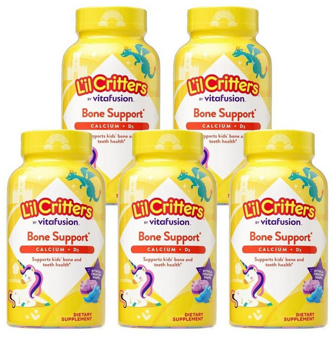 릴크리터스 본 서포트 칼슘 + 비타민 D3 구미 120정, 5개