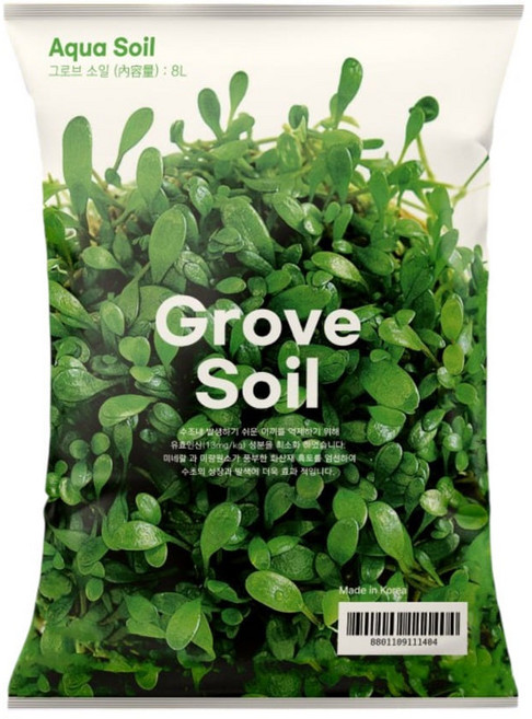 그로브 소일 노말 3.5~4mm 8L (국내산 고급소일 수초성장 PH완충), 1개