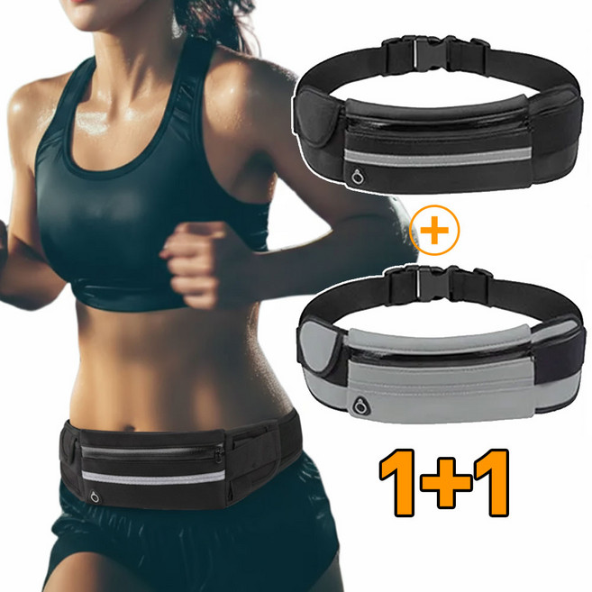 러닝 휴대폰 밴드 런닝가방 벨트 초경량 폰가방, 2개, 블랙+그레이