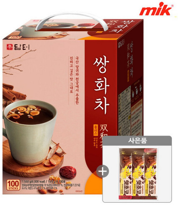 담터 쌍화차 플러스 100T+사은품랜덤, 15g, 100개입, 1개