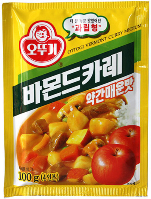 오뚜기 바몬드 카레 골드 약간매운맛, 100g, 1개