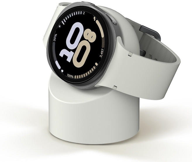 별다섯 갤럭시 워치 울트라 워치 8 7 6 5 충전기 거치대 실리콘 스탠드 독, 아이보리, 1개